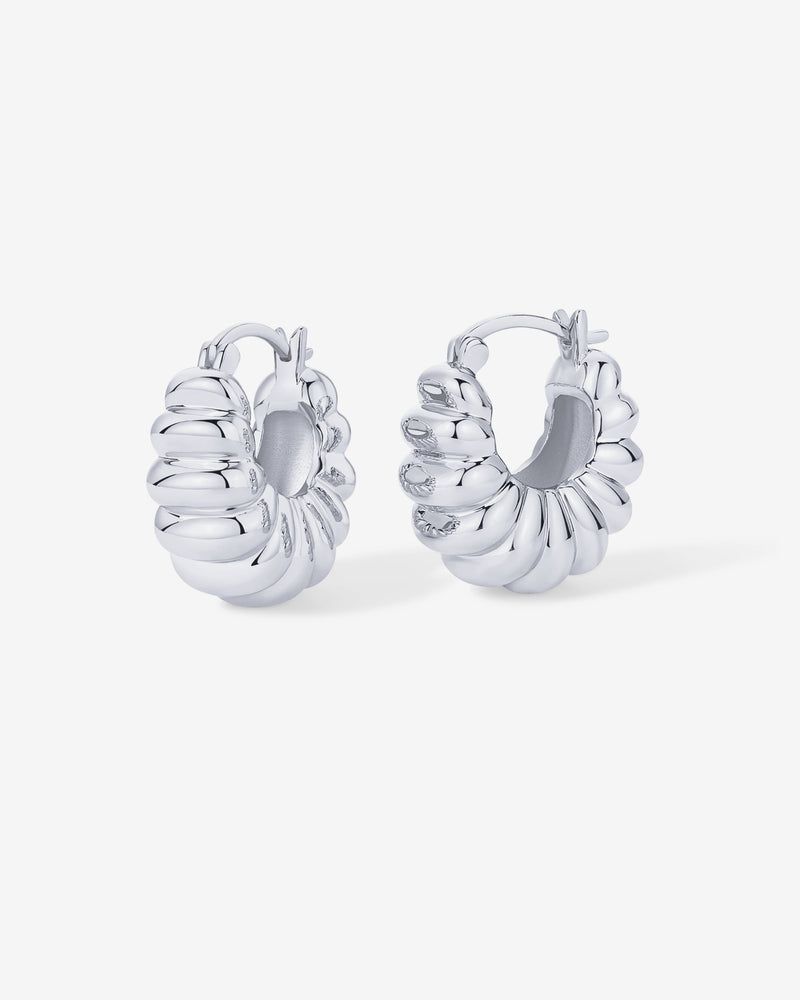 PAVOI - Chunky Ribbed Retro Hoops