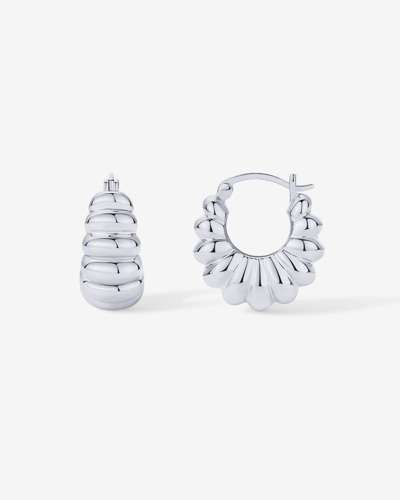 PAVOI - Chunky Ribbed Retro Hoops