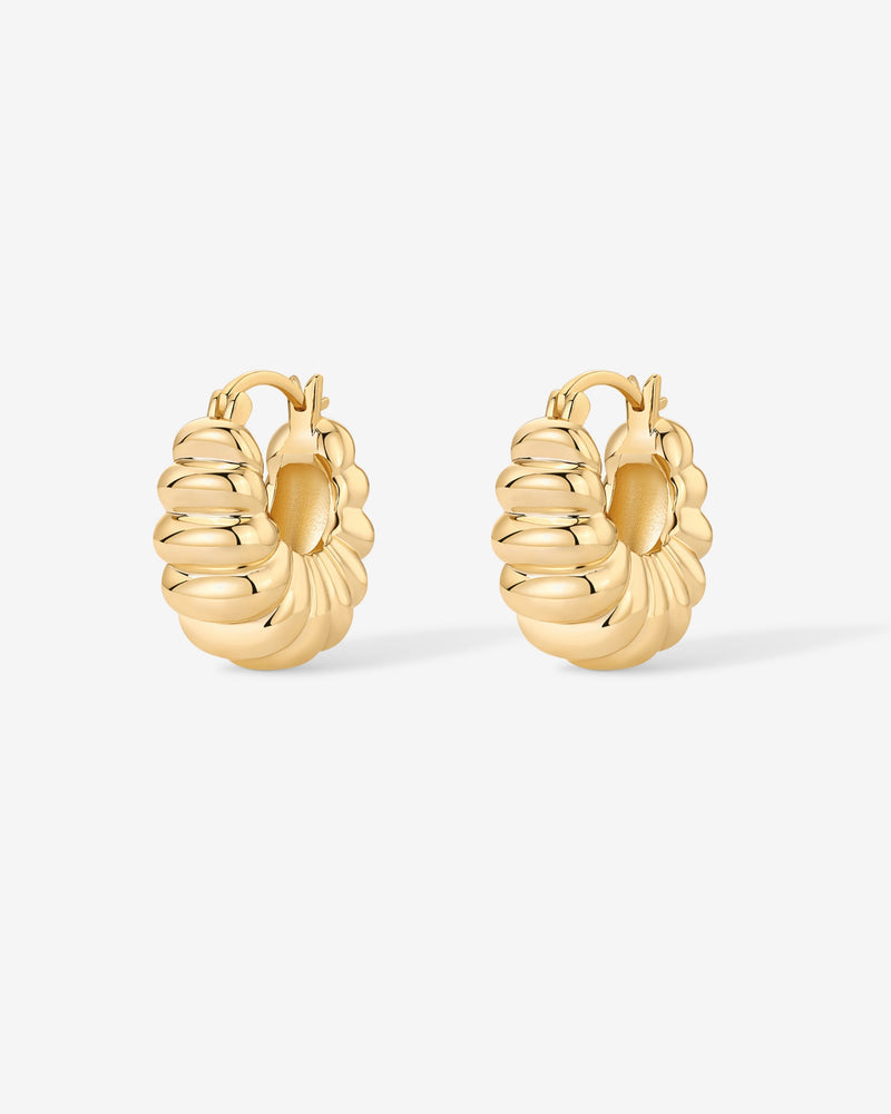 PAVOI - Chunky Ribbed Retro Hoops