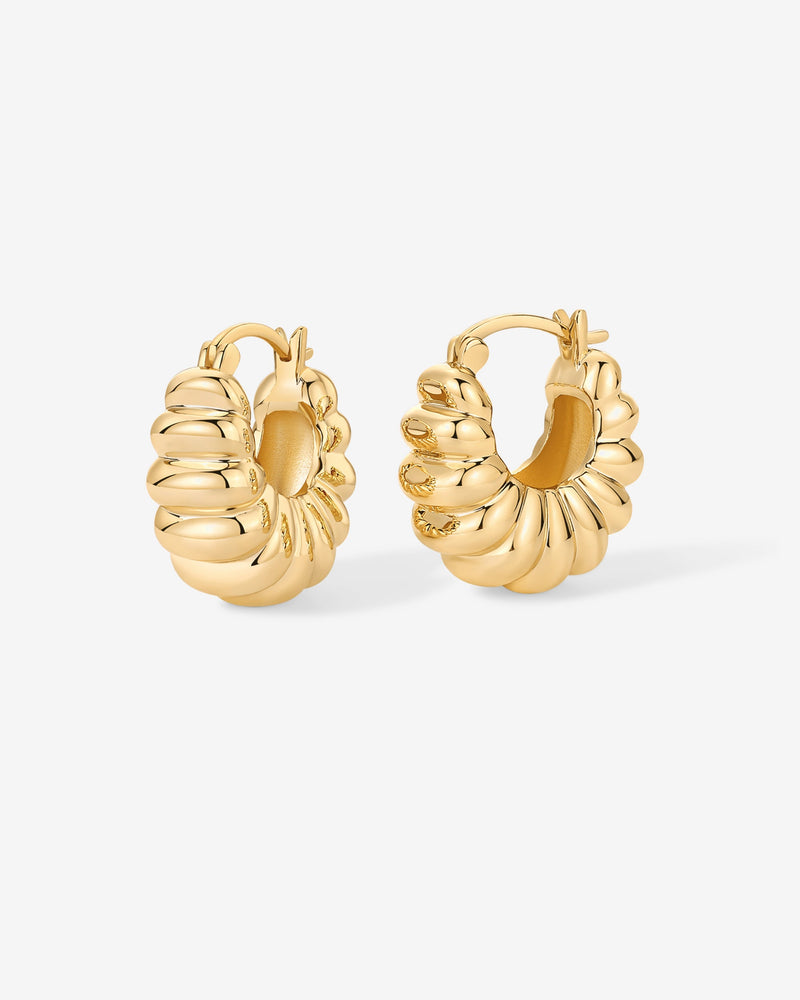 PAVOI - Chunky Ribbed Retro Hoops