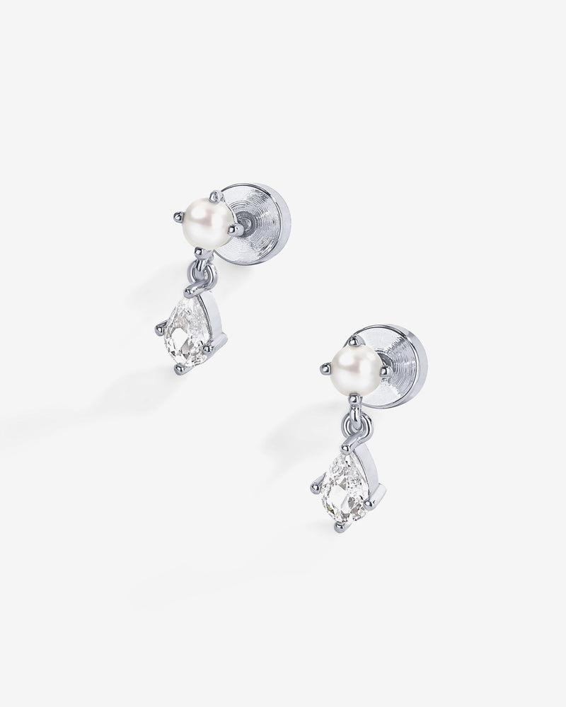 Stone and Pearl Dangle Screwbacks