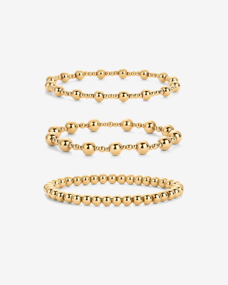 PAVOI - Ball Beaded Bracelet Trio