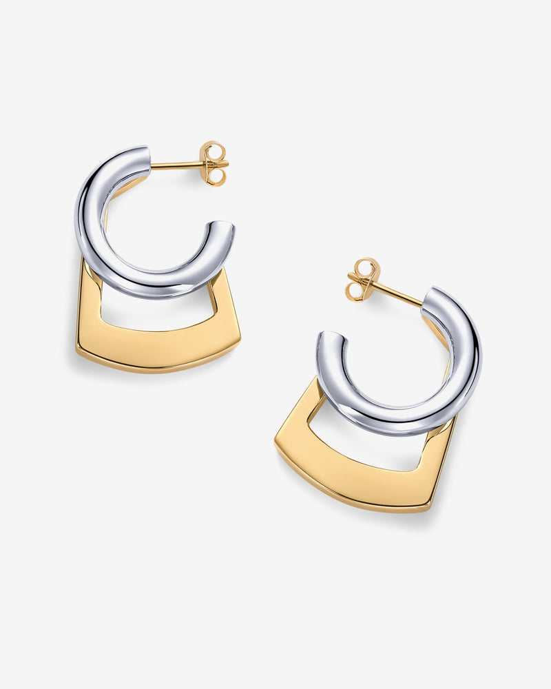 PAVOI - Mixed-Metal Geometric Hoops