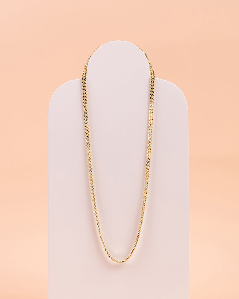 Vermeil Curb Chain Adjustable Necklace