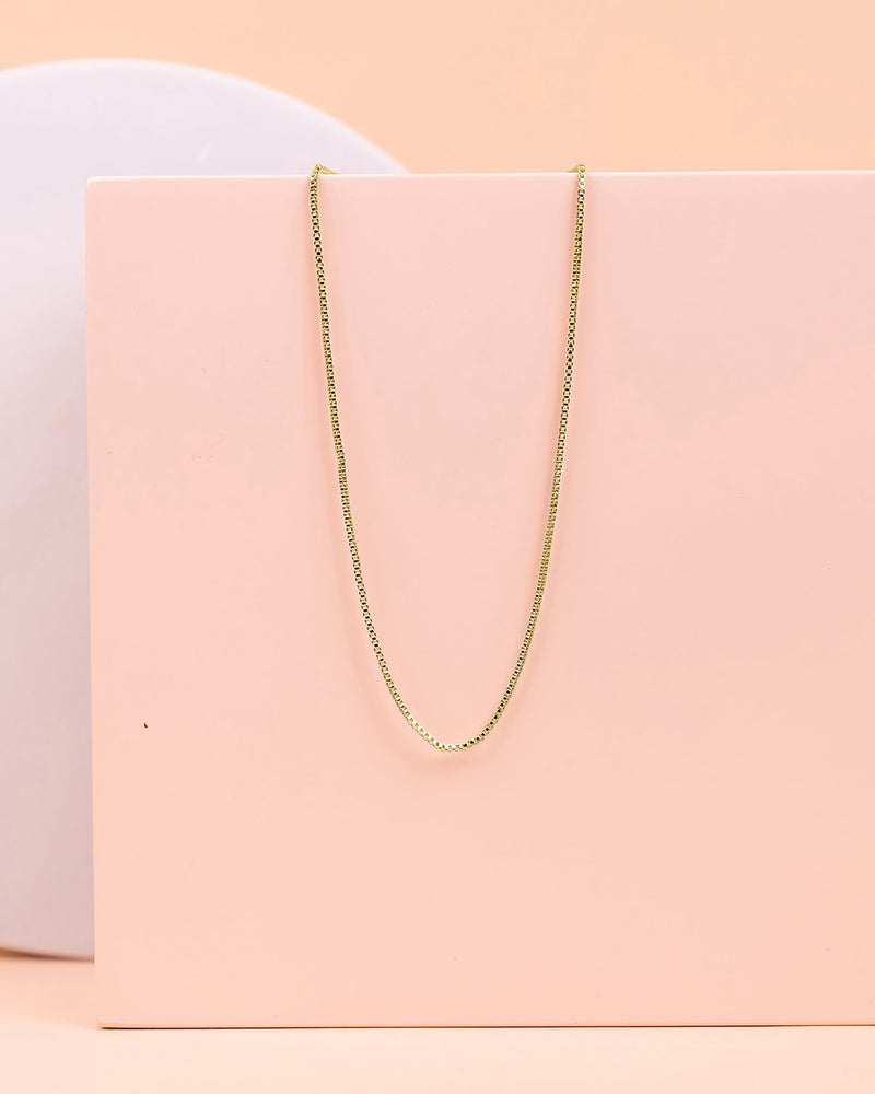 Vermeil Box Chain Adjustable Necklace