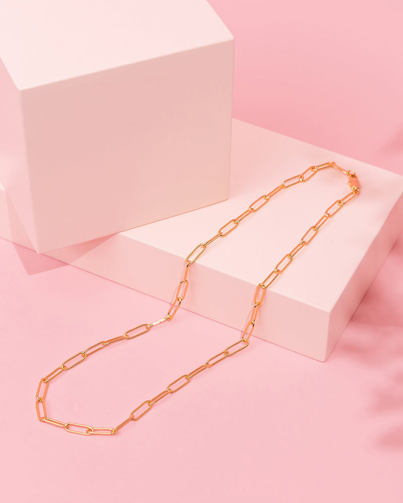 Vermeil Paperclip Chain Necklace