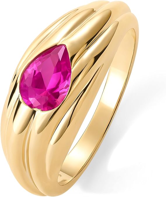 PAVOI - Luxx Gold com Zirconia Rosa