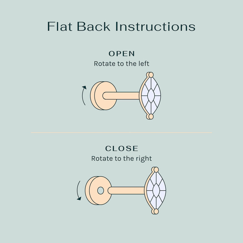 Small Crystal Screw Back Stud