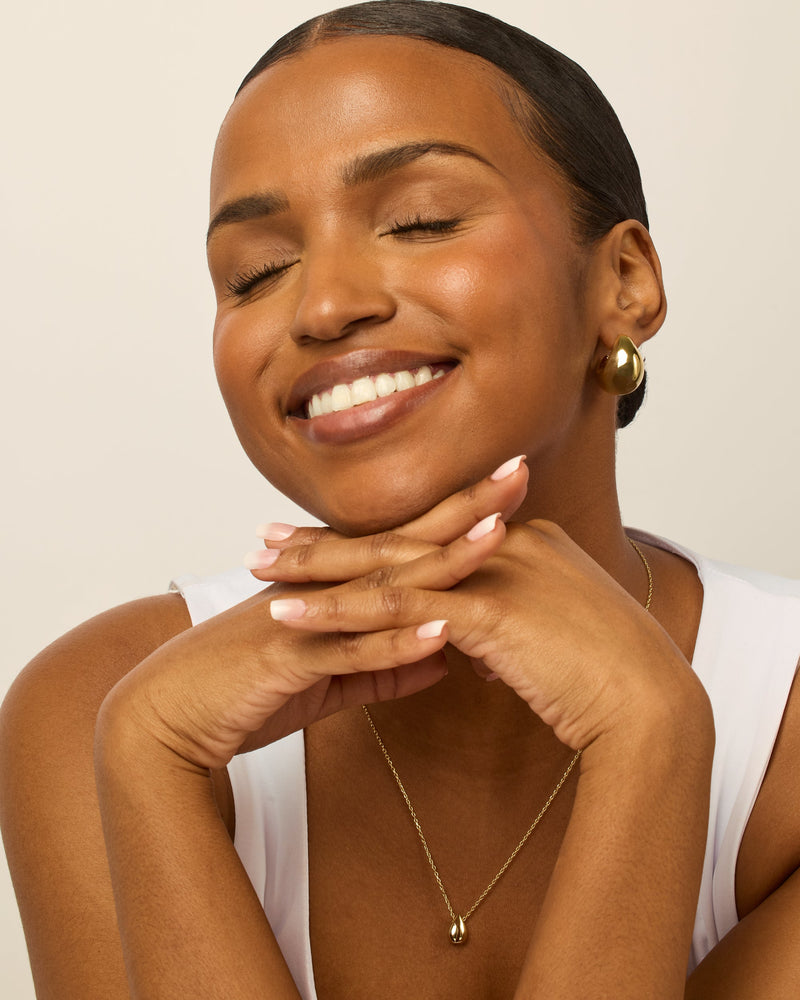 PAVOI - Chunky Dome Hoop Earrings