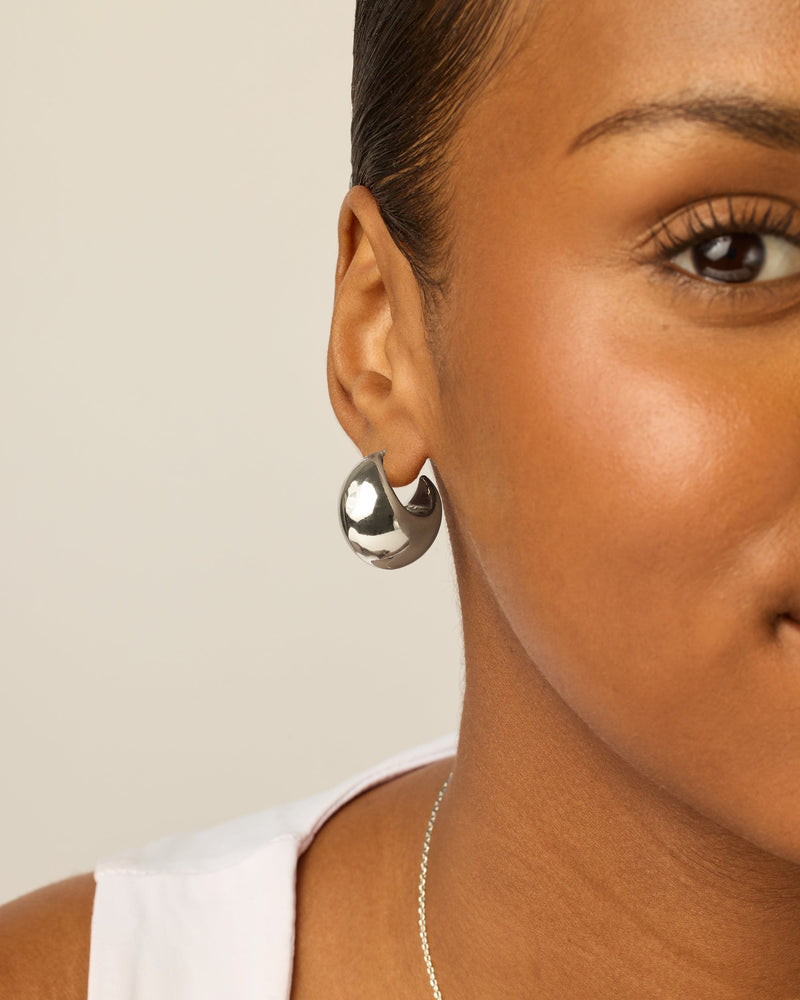 PAVOI - Chunky Dome Hoop Earrings