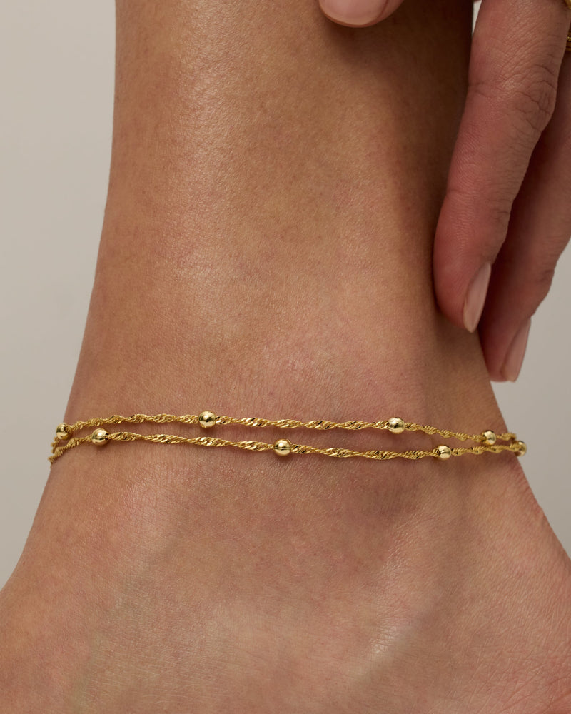 PAVOI - Mykonos Beaded Anklet