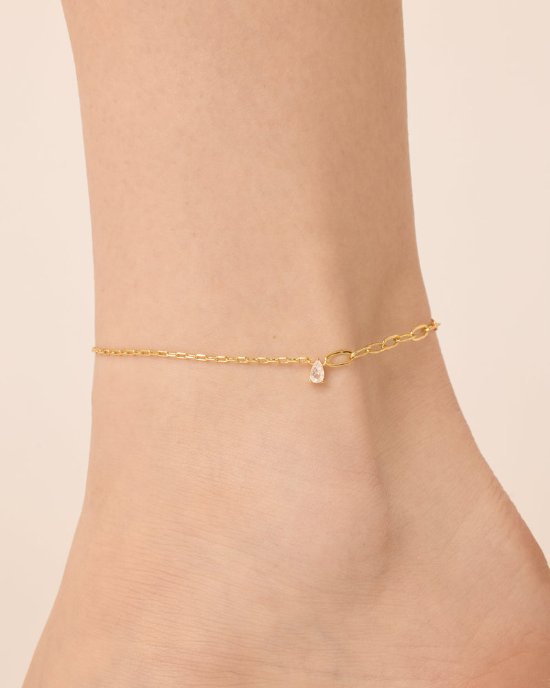 PAVOI - Mixed-Chain Charm Anklet