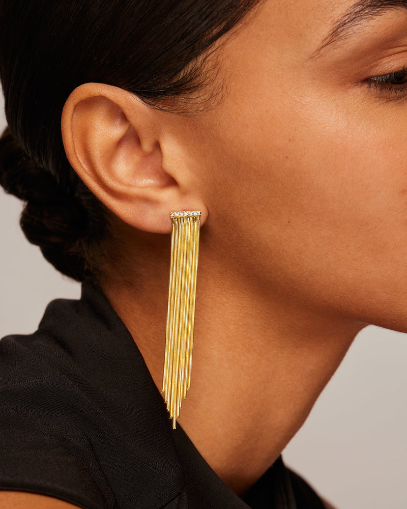 PAVOI - Bar Tassel Earrings