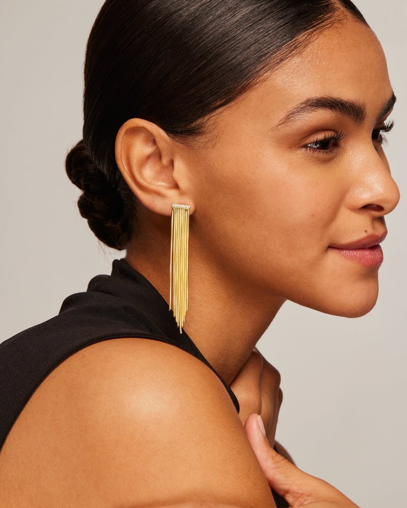 PAVOI - Bar Tassel Earrings