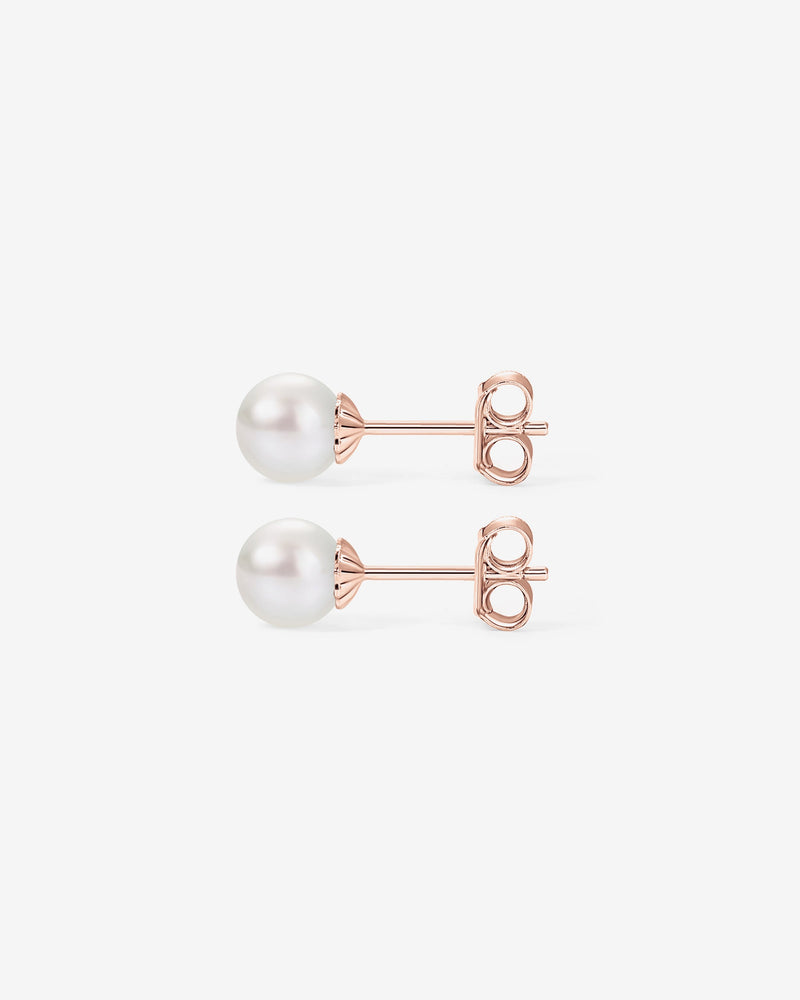 Round White Freshwater Cultured Pearl Earrings