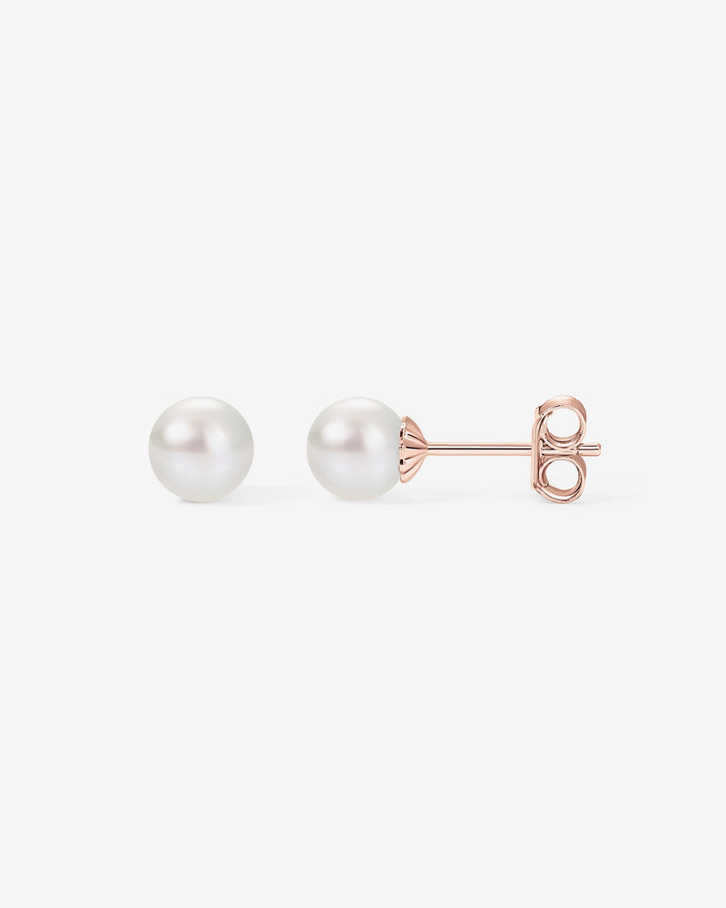 Round White Freshwater Cultured Pearl Earrings