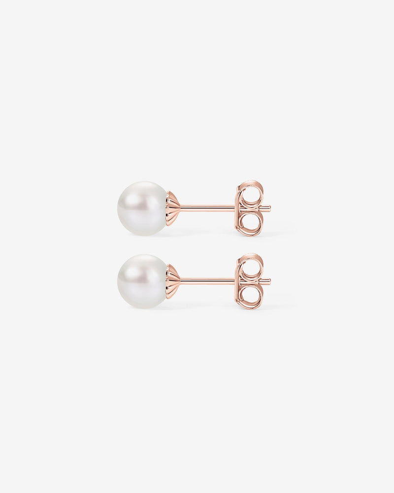 Round White Freshwater Cultured Pearl Earrings