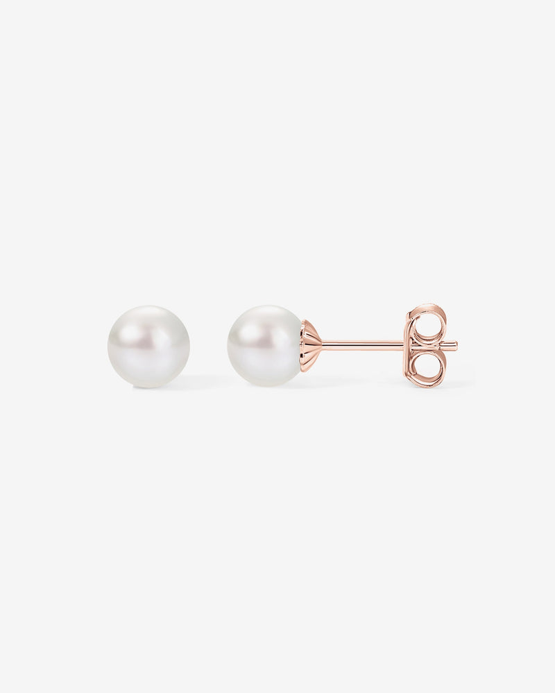 Round White Freshwater Cultured Pearl Earrings