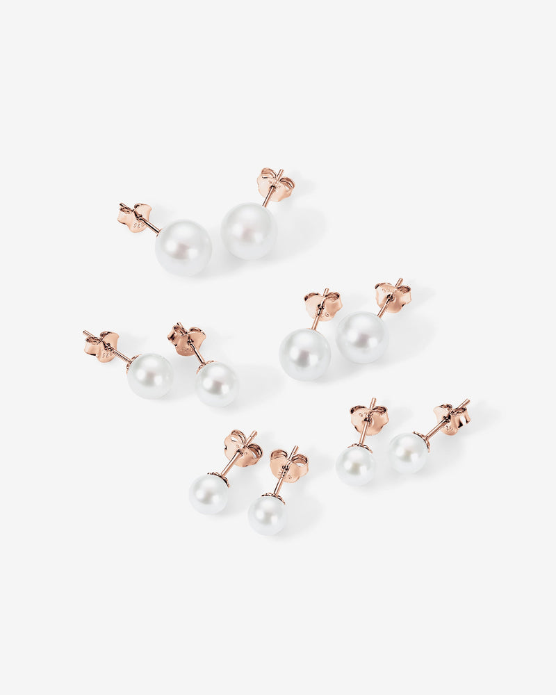 Round White Freshwater Cultured Pearl Earrings