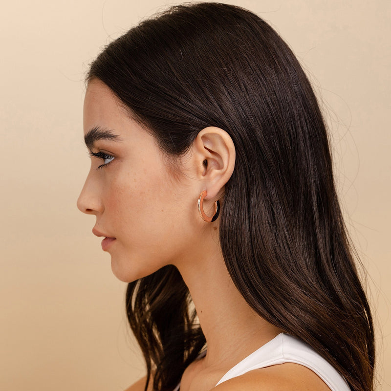 PAVOI - Flat Gold Hoops