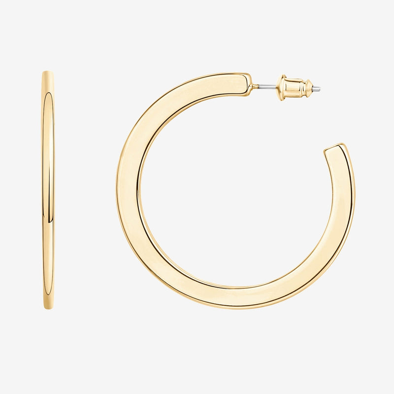 PAVOI - Flat Gold Hoops