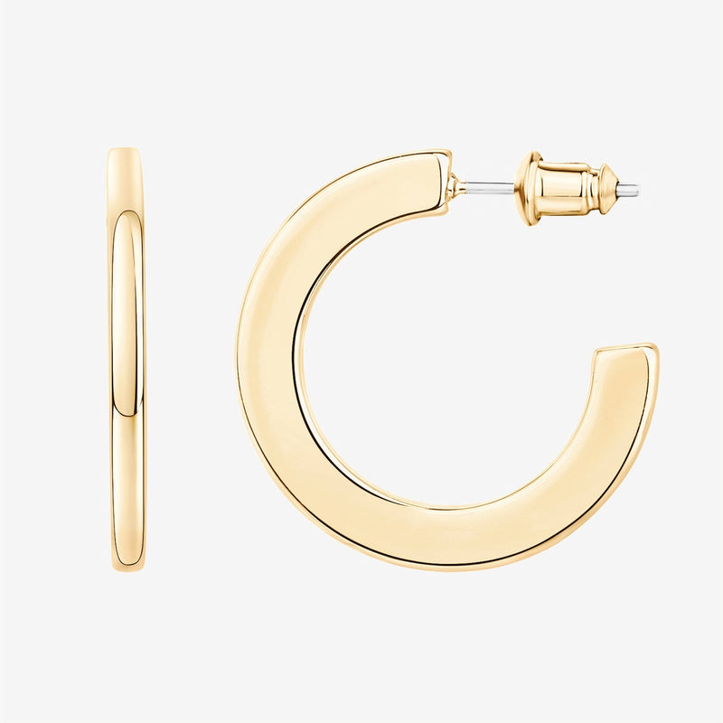 PAVOI - Flat Gold Hoops