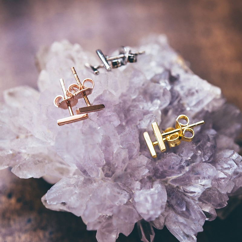 Vermeil Bar Studs